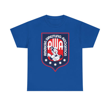 AWA Logo American Wrestling Alliance Blue T-shirt