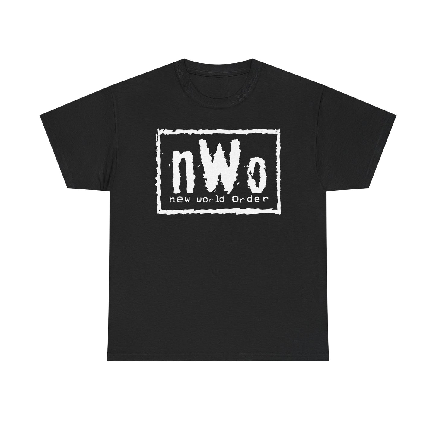 nWo New World Order White Logo Black Men's T-shirt