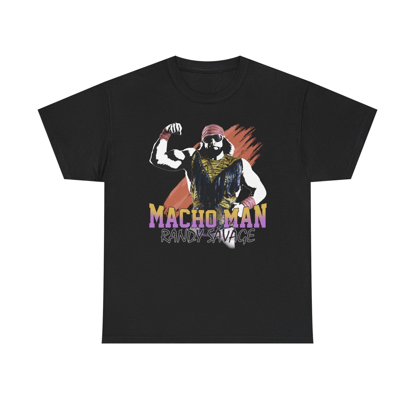 Macho Man Randy Savage Bicep Pose WWE Mens Black T-shirt