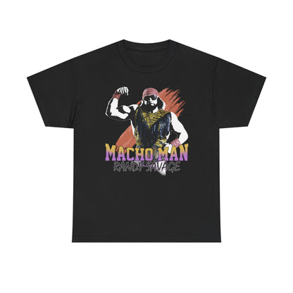 Macho Man Randy Savage Bicep Pose WWE Mens Black T-shirt