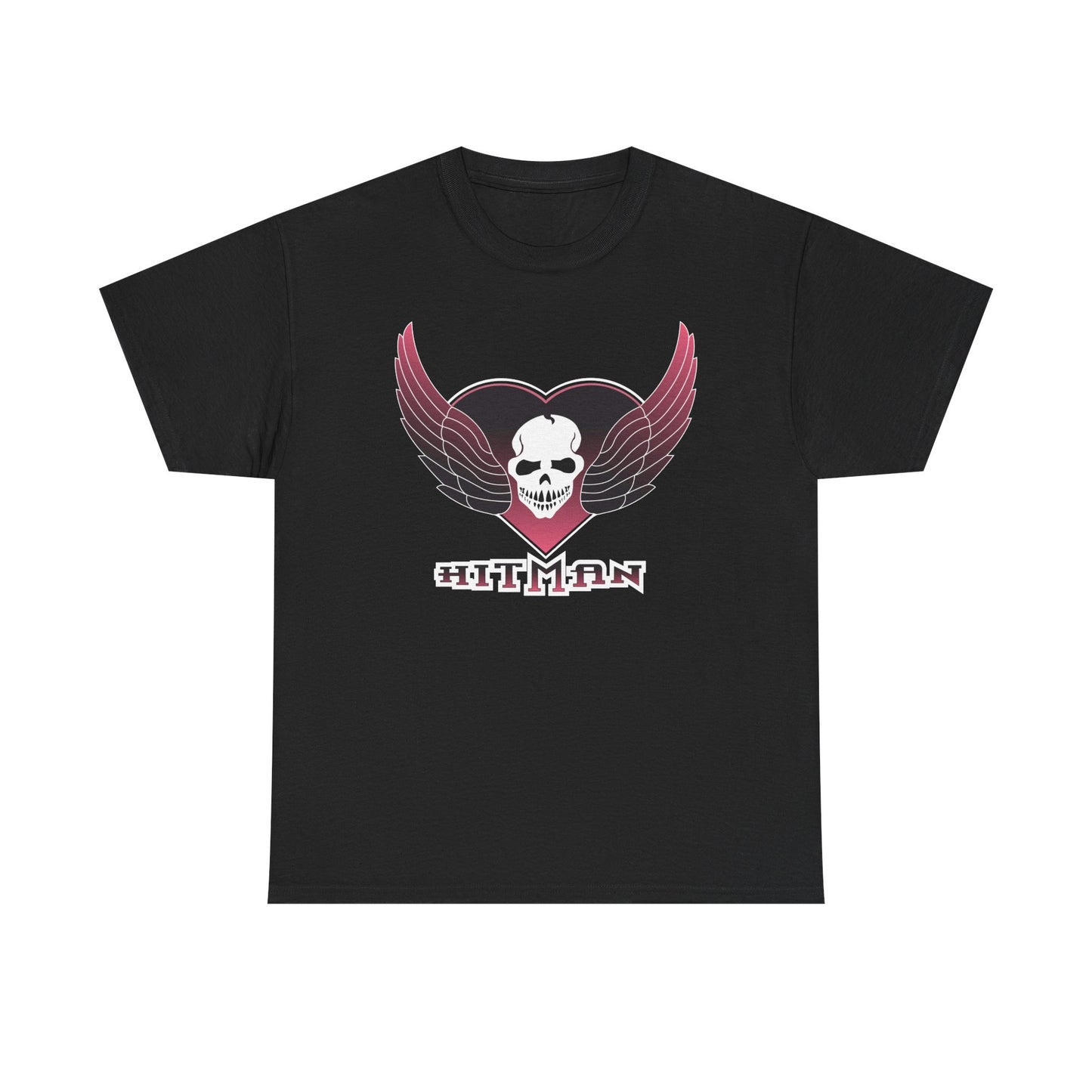 The Hitman Bret Hart Skull Wings Logo Mens T-shirt