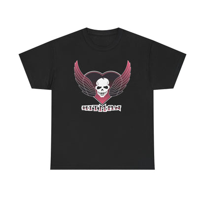 The Hitman Bret Hart Skull Wings Logo Mens T-shirt