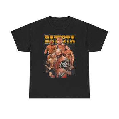 Batista Five Pose Mens Black T-shirt WWE