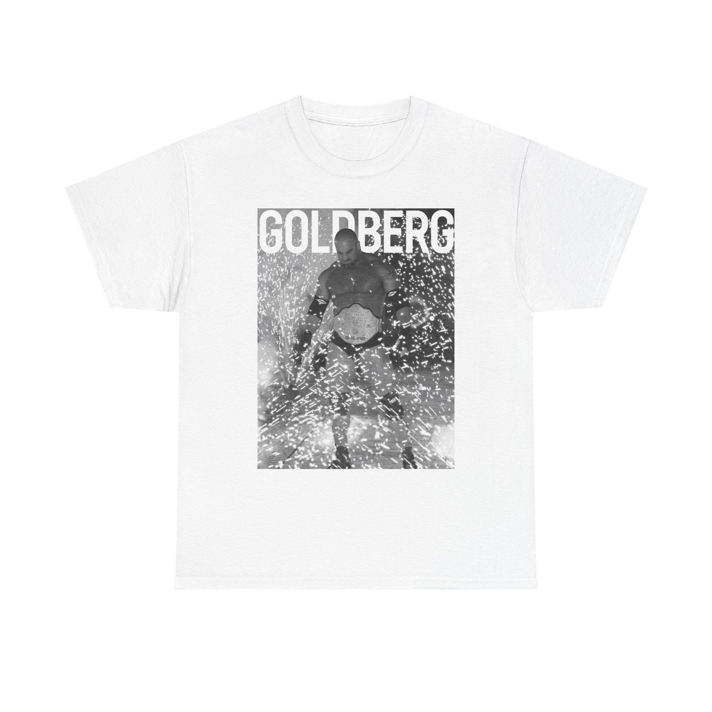 Bill Goldberg Fireworks WWE Mens White T-shirt