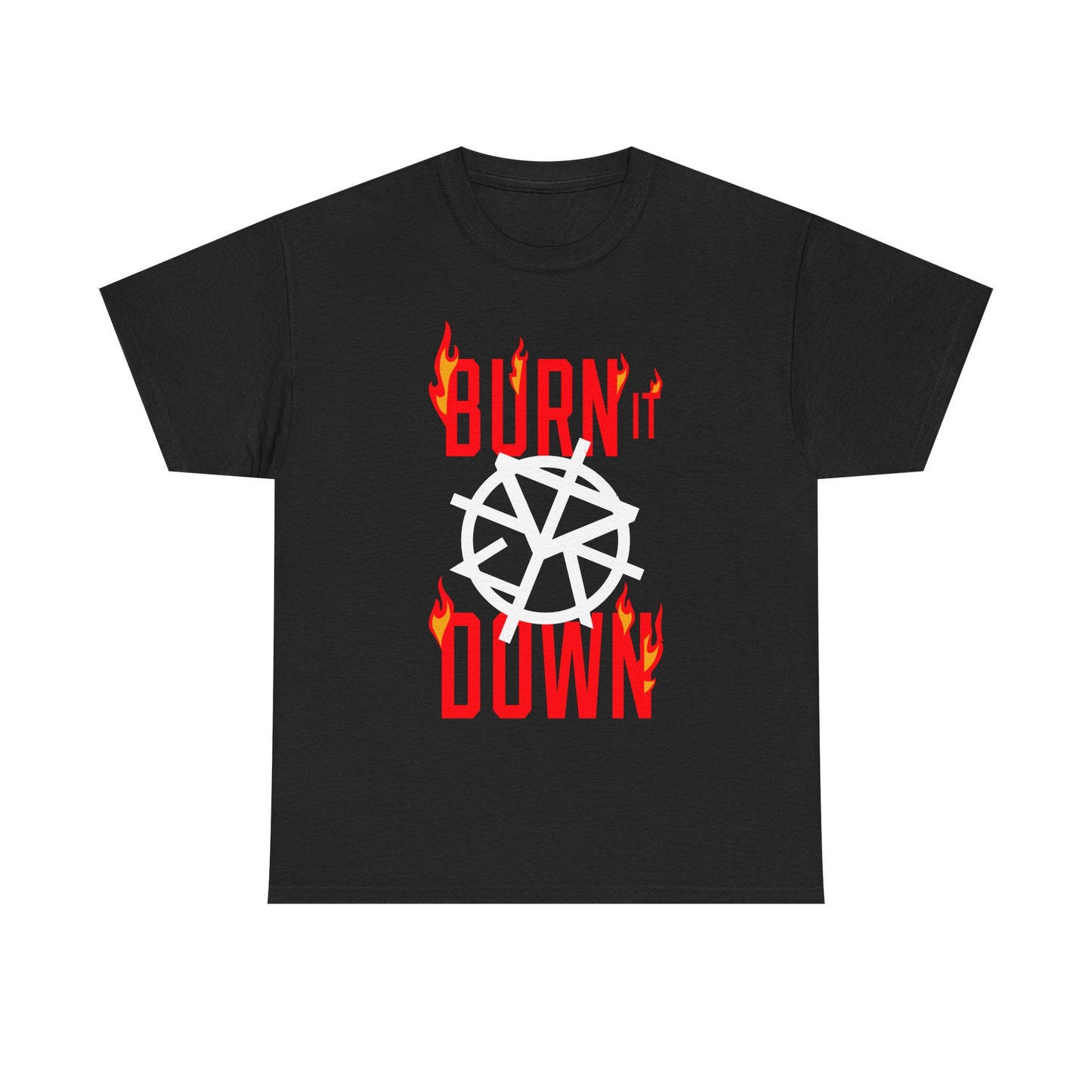 Seth Rollins Burn It Down Mens Black T-shirt