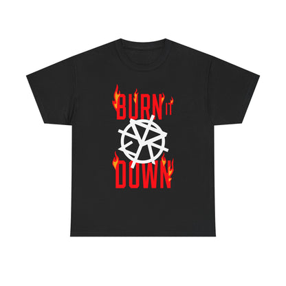 Seth Rollins Burn It Down Mens Black T-shirt