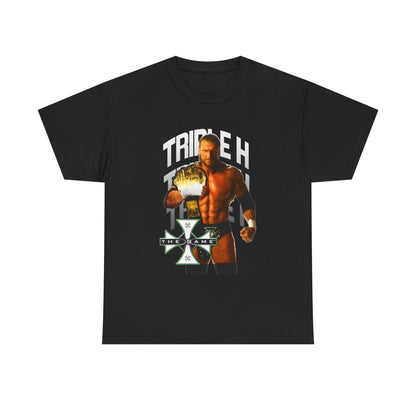 Triple H The Game Championship Belt Mens Black WWE T-shirt