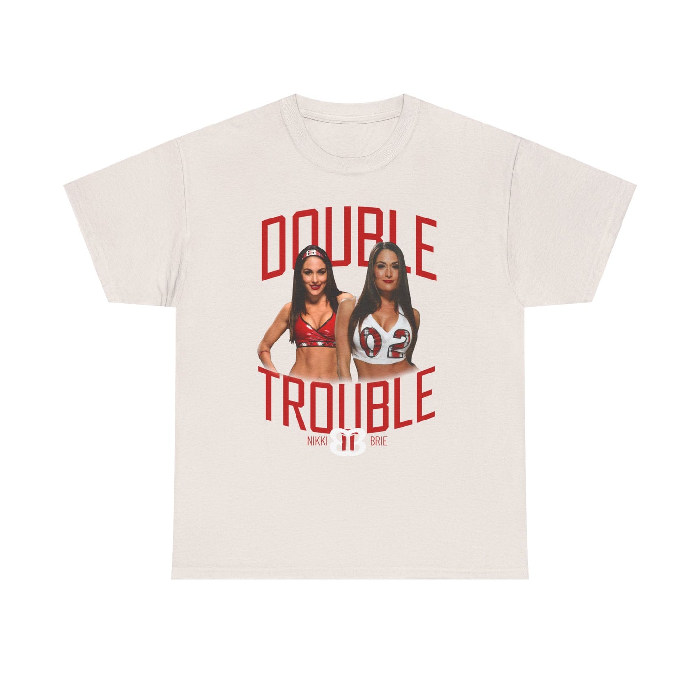 Nikki Brie Bella Twins Double Trouble Grey Adult T-Shirt