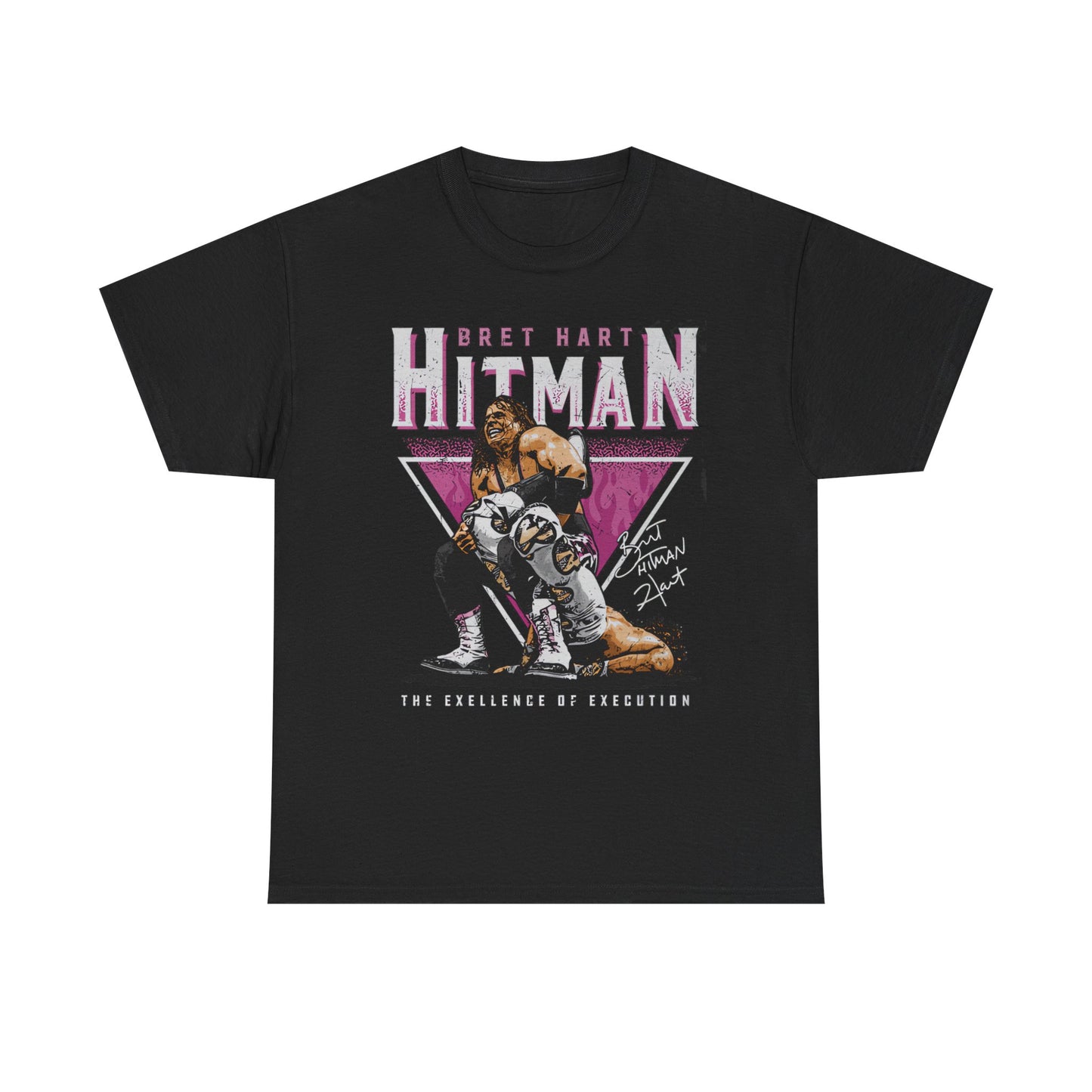 Bret Hart Sharpshooter Triangle Black T-shirt