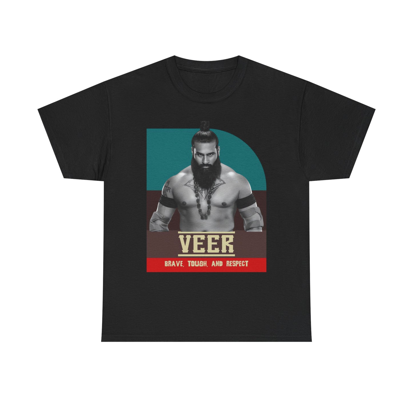 Veer Brave Tough and Respect Black T-shirt