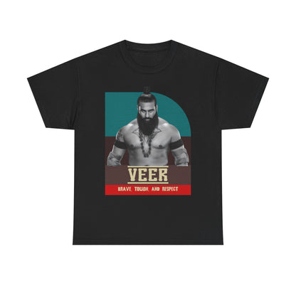 Veer Brave Tough and Respect Black T-shirt