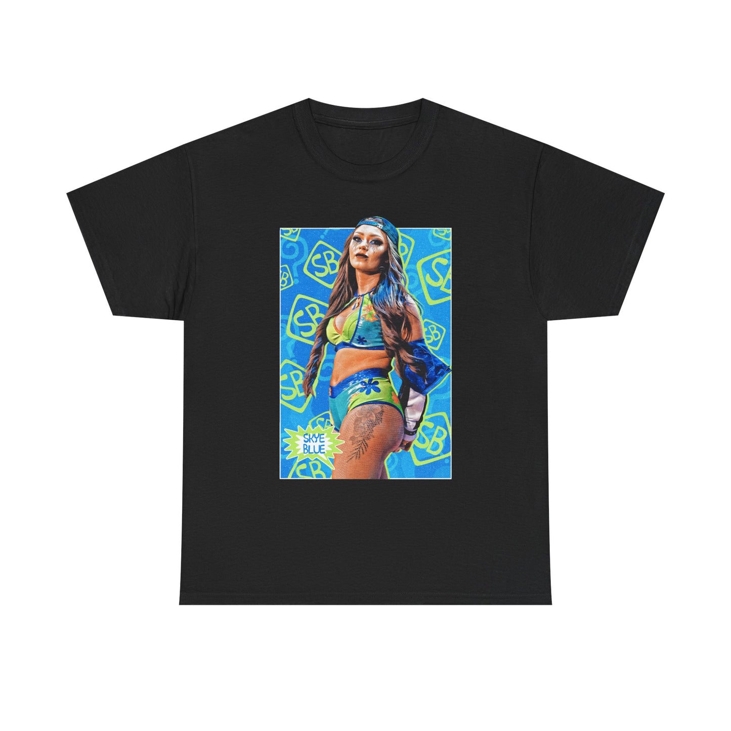 Skye Blue Poster Print Black T-shirt