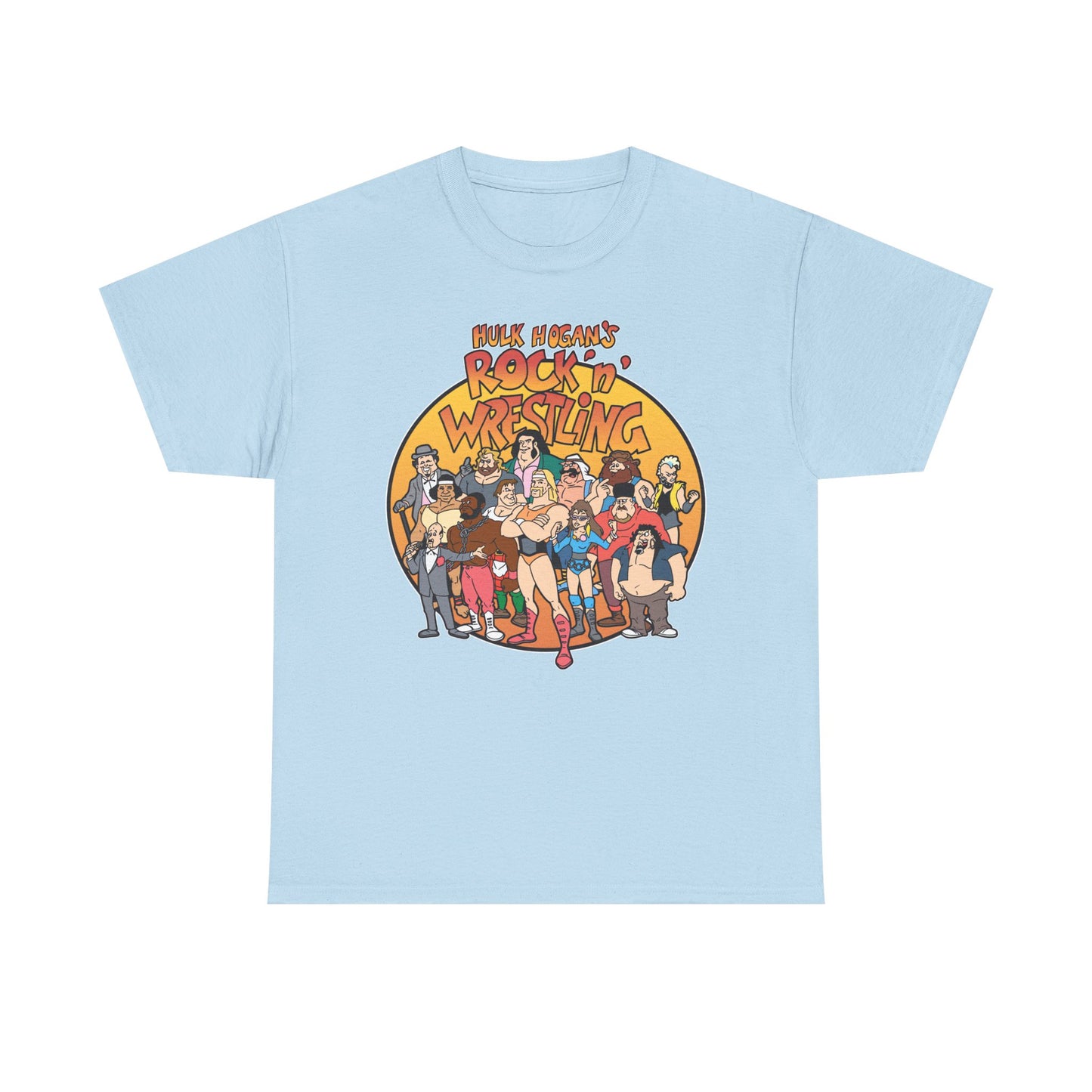 Hulk Hogan Rock N Wrestling Light Blue T-shirt