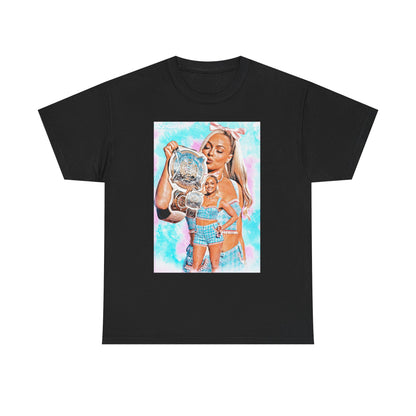 Liv Morgan Blue Logo Poster Print Black T-shirt