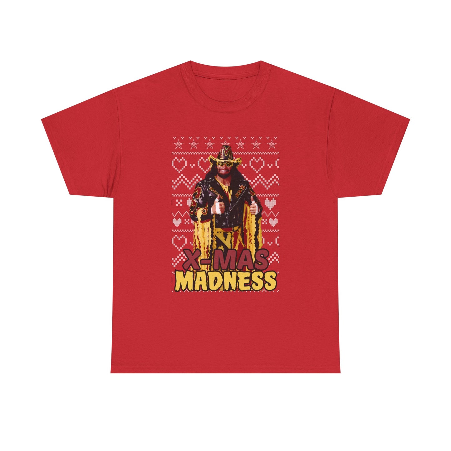 Macho Man Randy Savage X-mas Madness WWE Mens Red T-shirt
