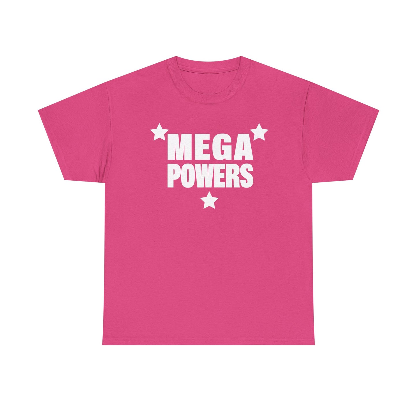 Macho Man Randy Savage Mega Powers White Logo Pink T-shirt