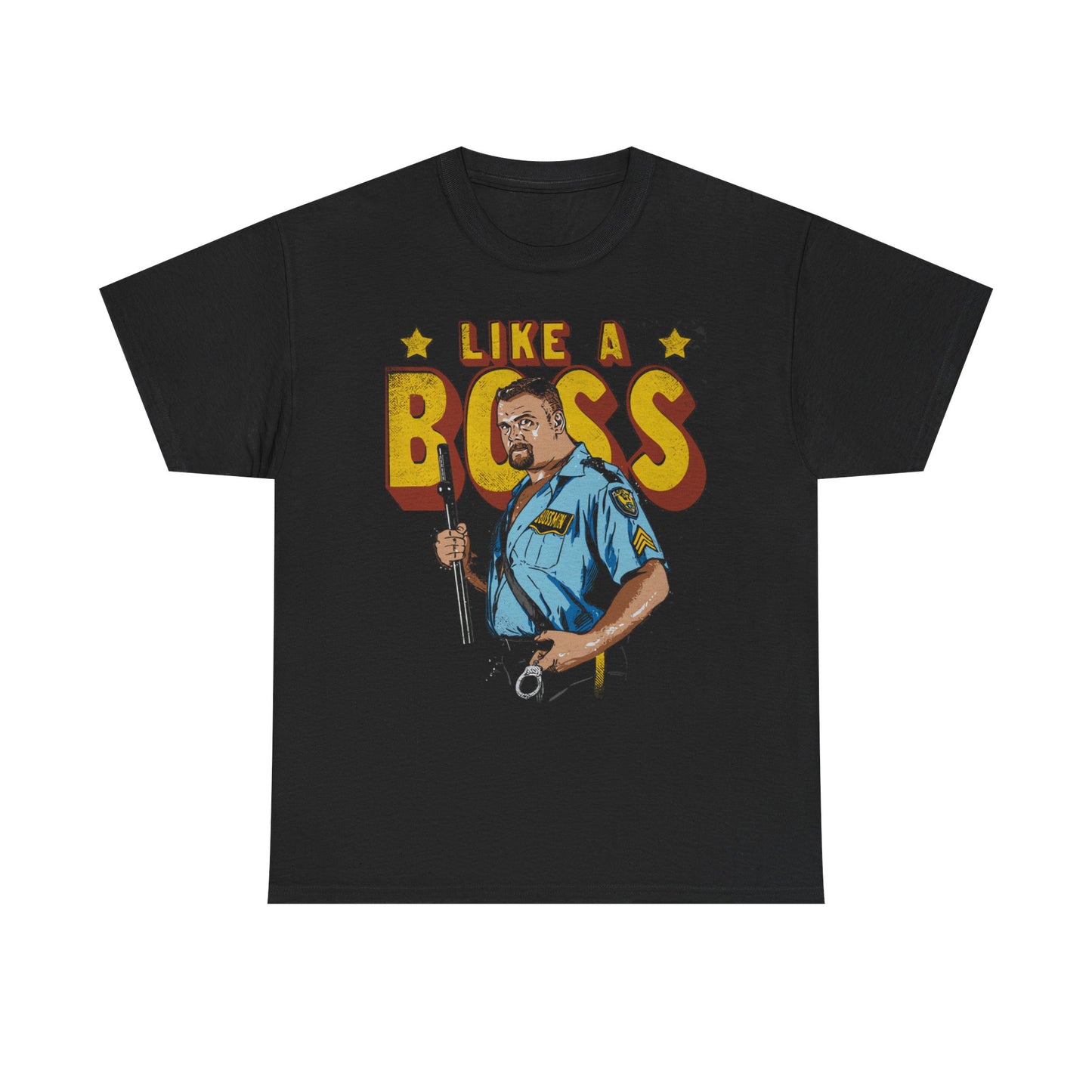 Big Boss Man Like A Boss Animated Black T-shirt