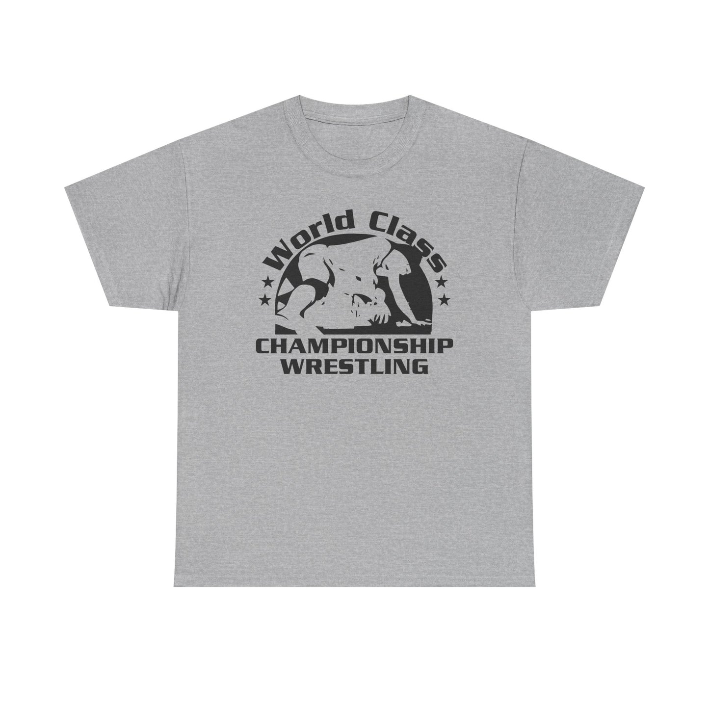 World Class Championship Wrestling WCCW Gray Mens T-shirt