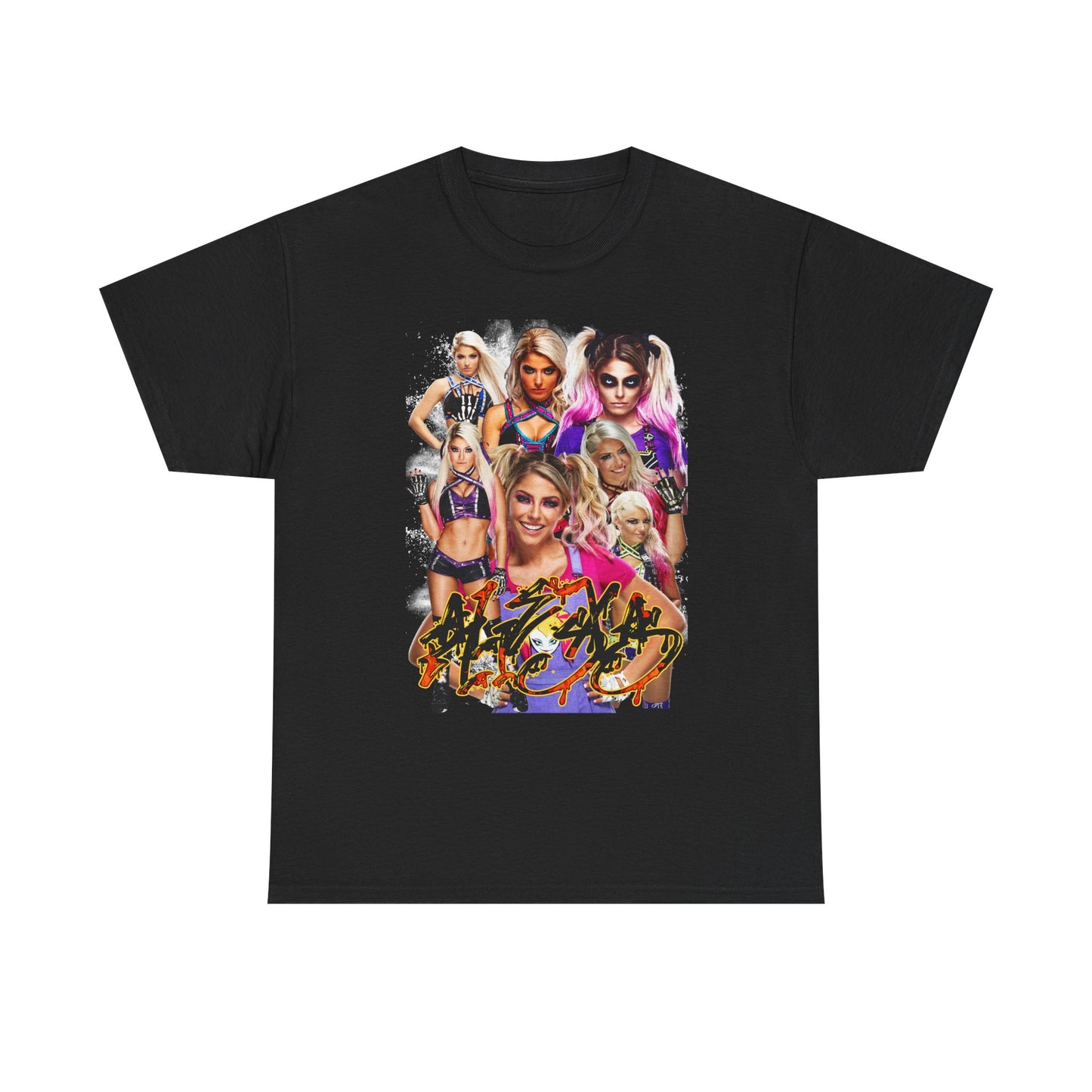 Alexa Bliss 7 Faces Signature WWE Womens Superstar Black T-shirt