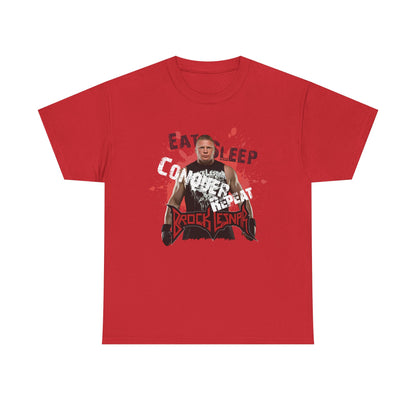 Brock Lesnar Eat Sleep Conquer Repeat Mens Red T-shirt