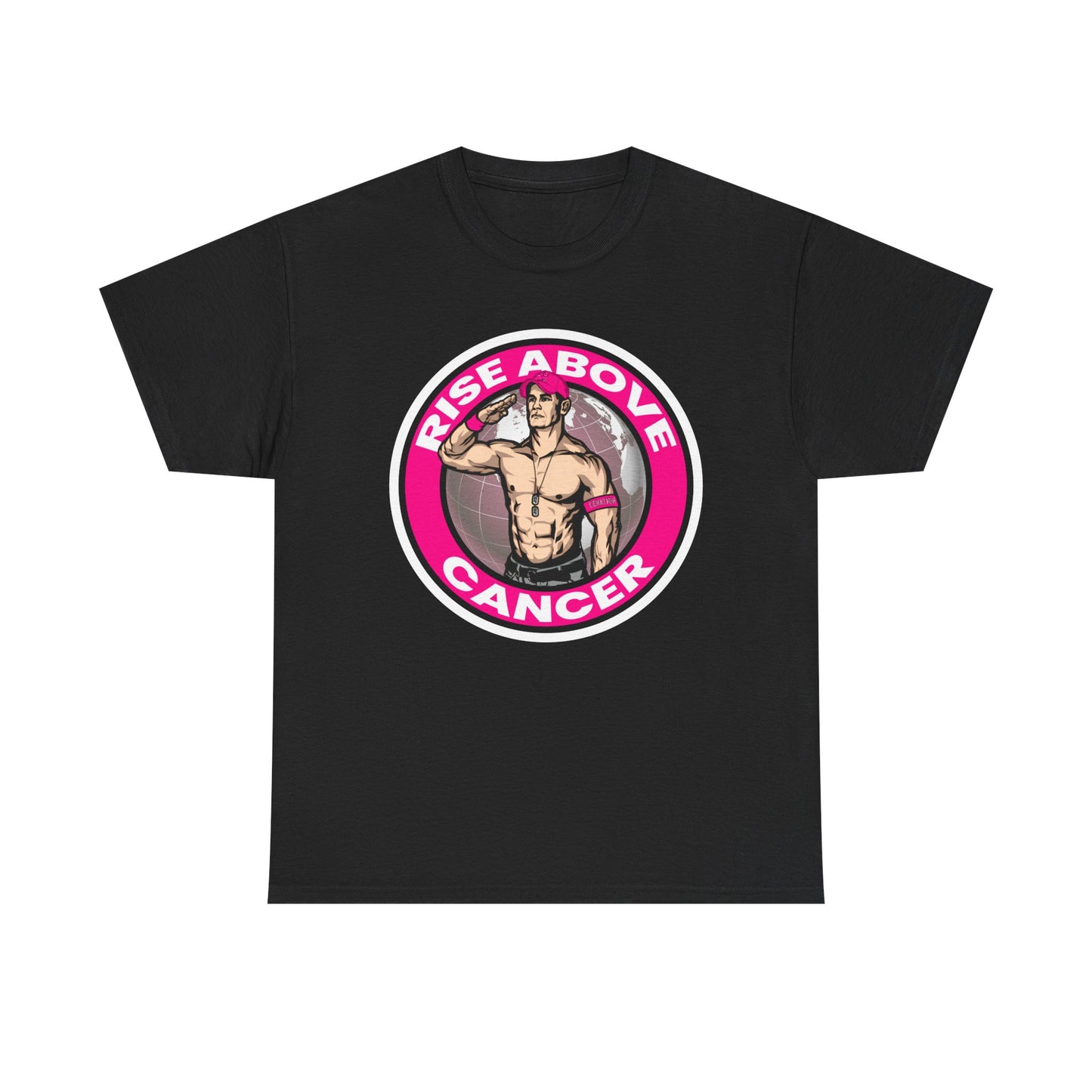 John Cena Rise Above Cancer Mens Black T-shirt