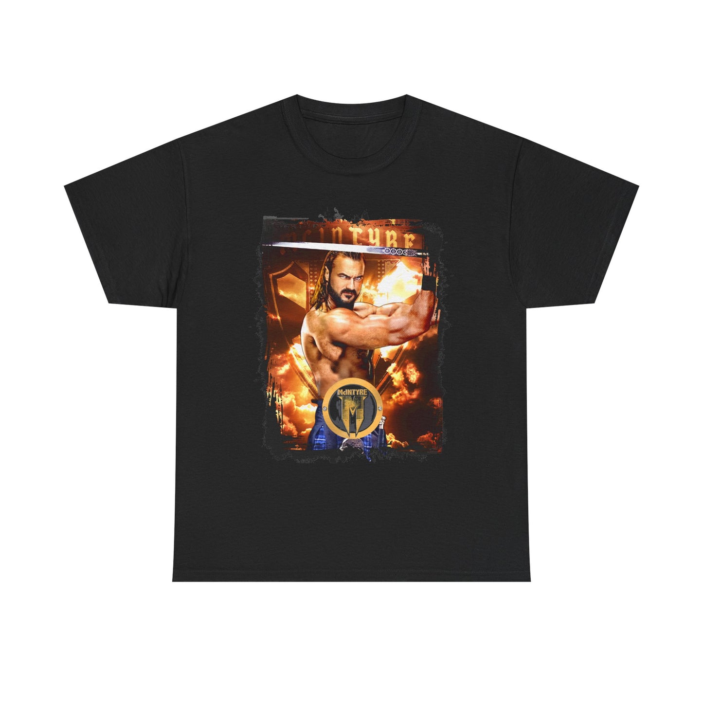 Drew McIntyre Sword Angela Mens Black T-shirt