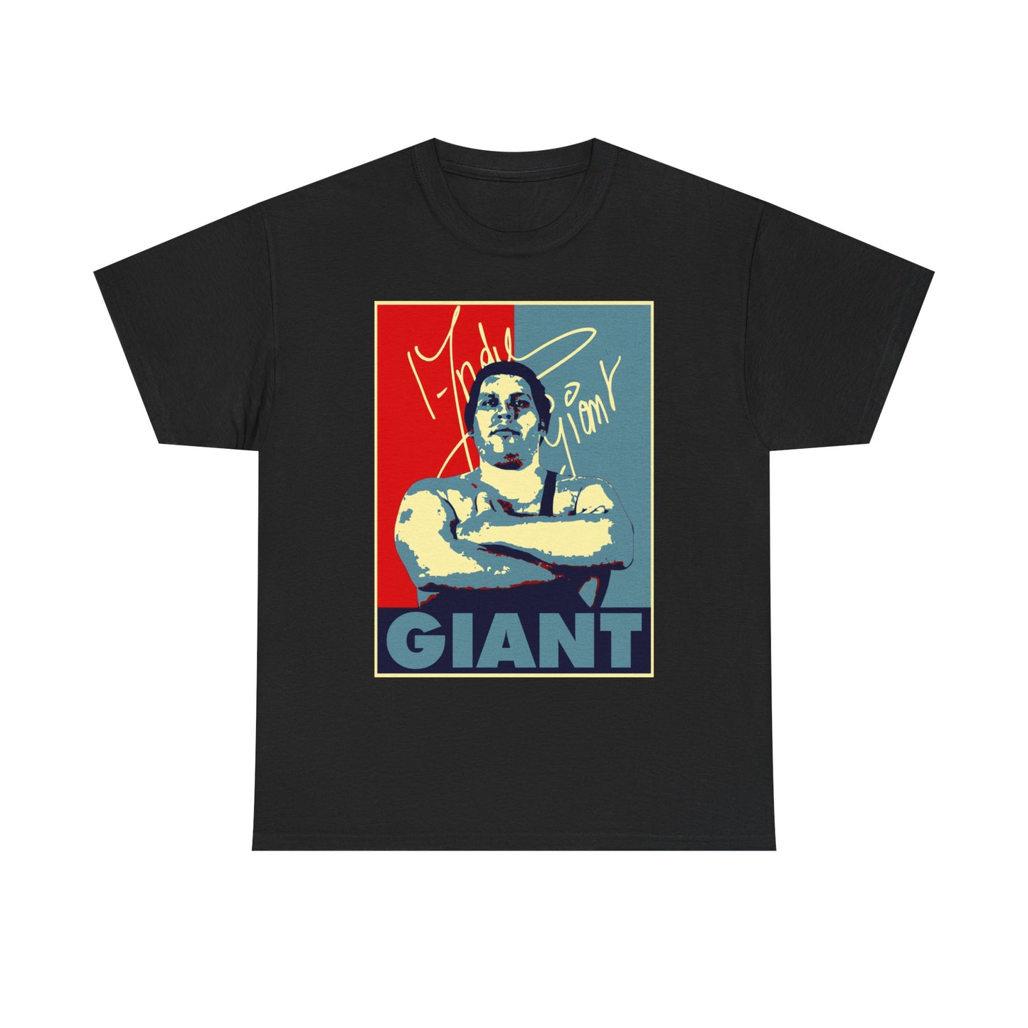 Andre the Giant Red Blue Logo T-shirt