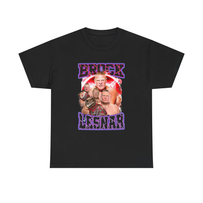 Brock Lesnar Purple Name Four Pose Mens Black T-shirt