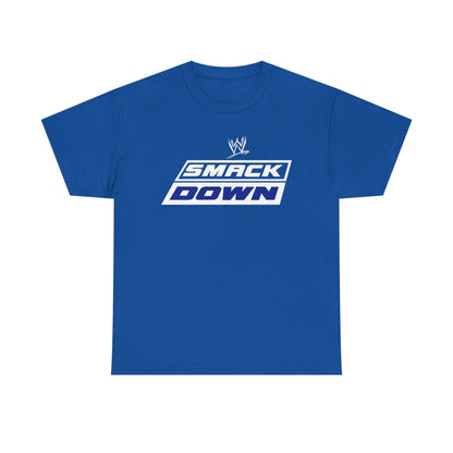 WWF Logo Friday Night Smackdown Mens Blue T-shirt
