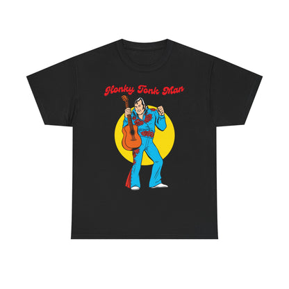 Honky Tonk Man Guitar Animated Black T-shirt