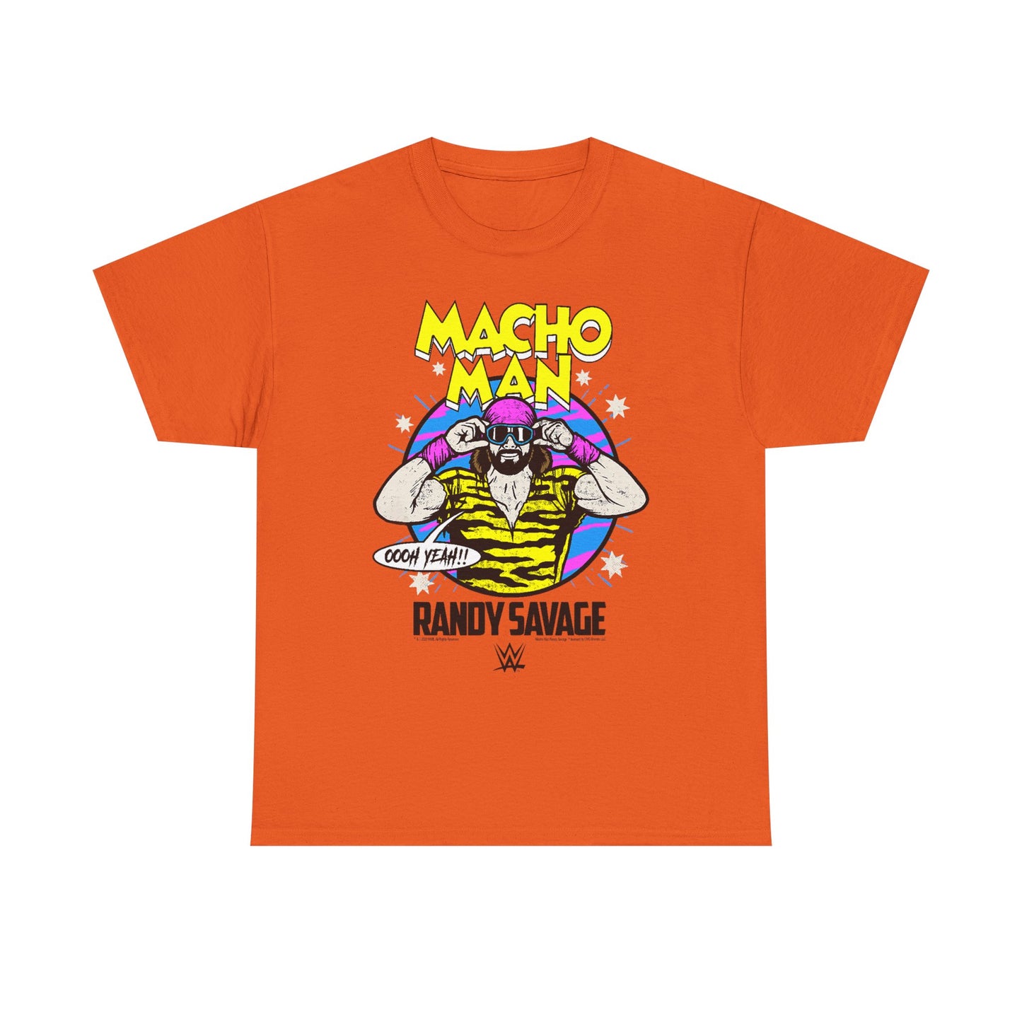 Macho Man Randy Savage OOOH YEAH!! Orange Comic T-Shirt