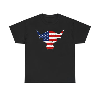 The Rock Team Bring It USA Bull Red White Blue Mens T-shirt