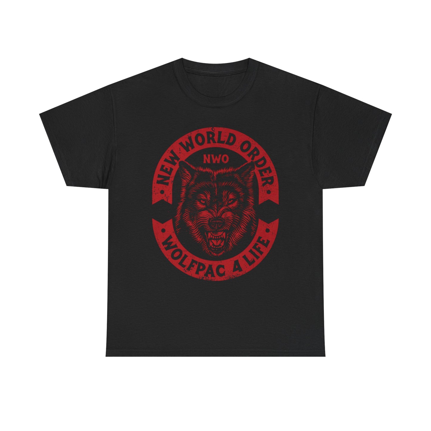 nWo Wolfpac 4 Life Red Logo New World Order T-shirt