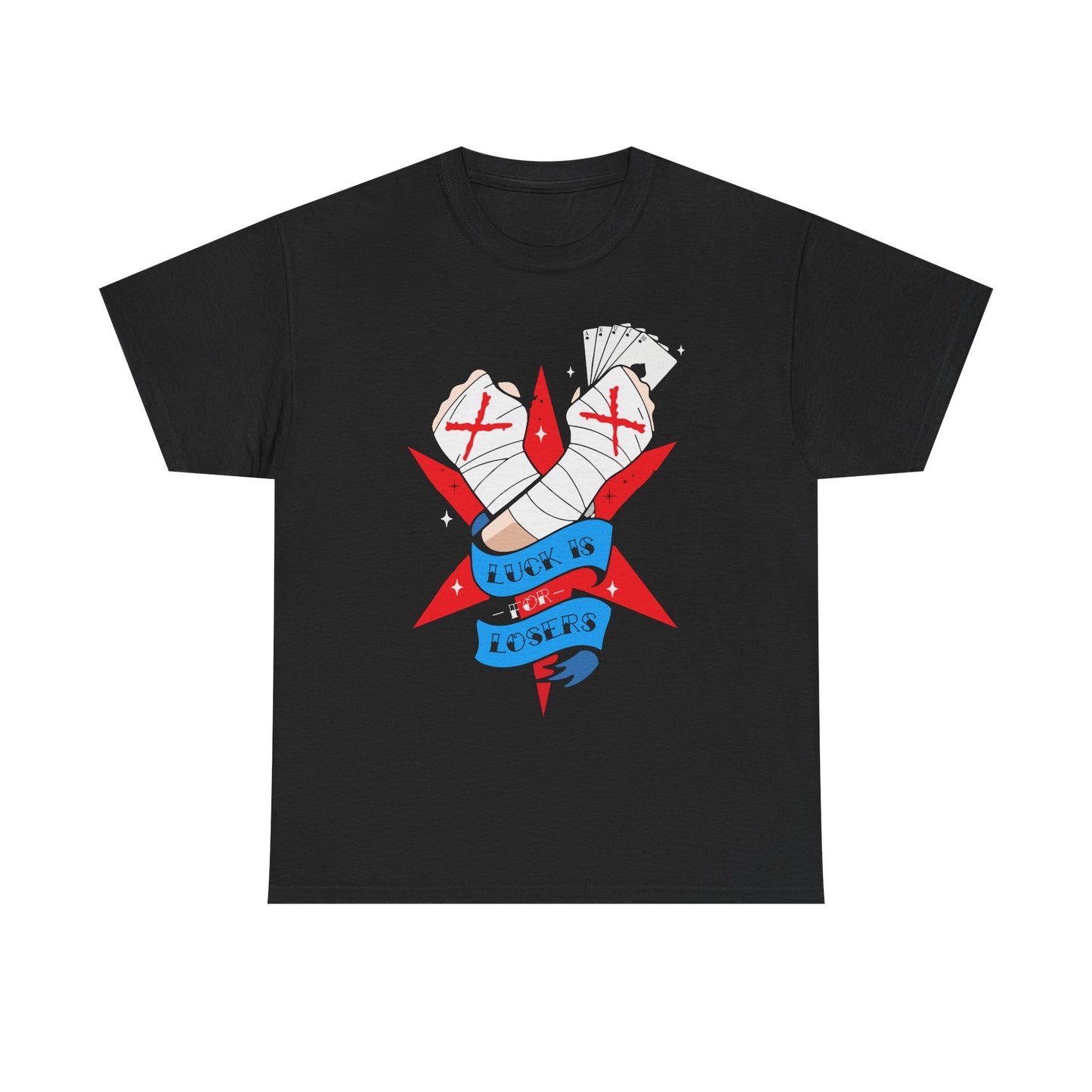 CM Punk Luck is for Losers White Fists T-shirt