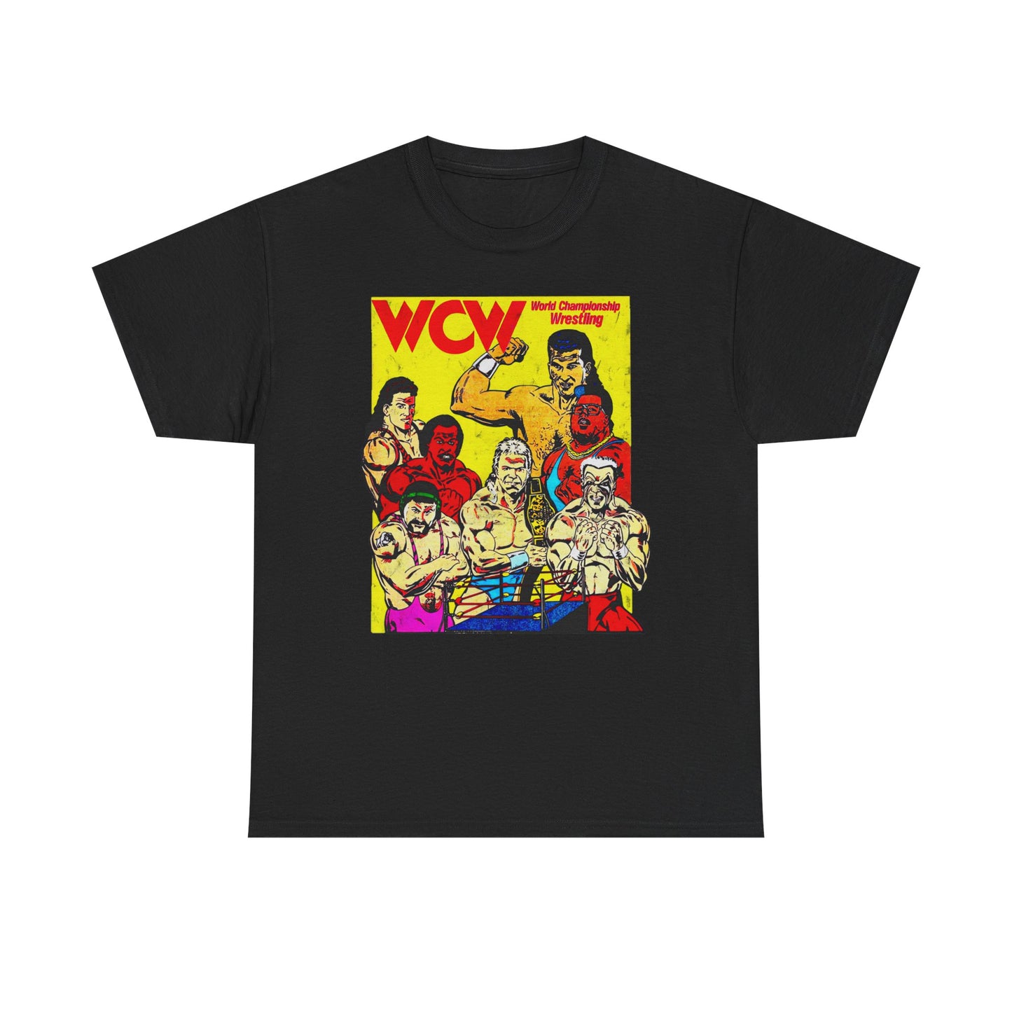 WCW World Championship Wrestling Poster Print Black T-shirt