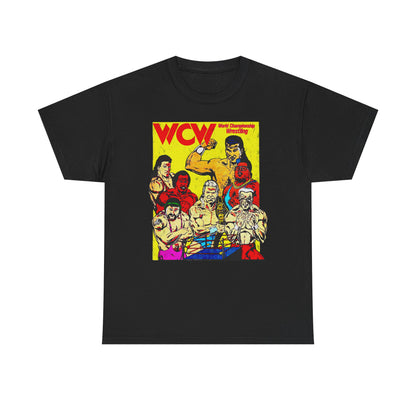 WCW World Championship Wrestling Poster Print Black T-shirt