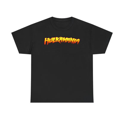 Hulkamania Hulk Hogan Fire Logo Black T-shirt