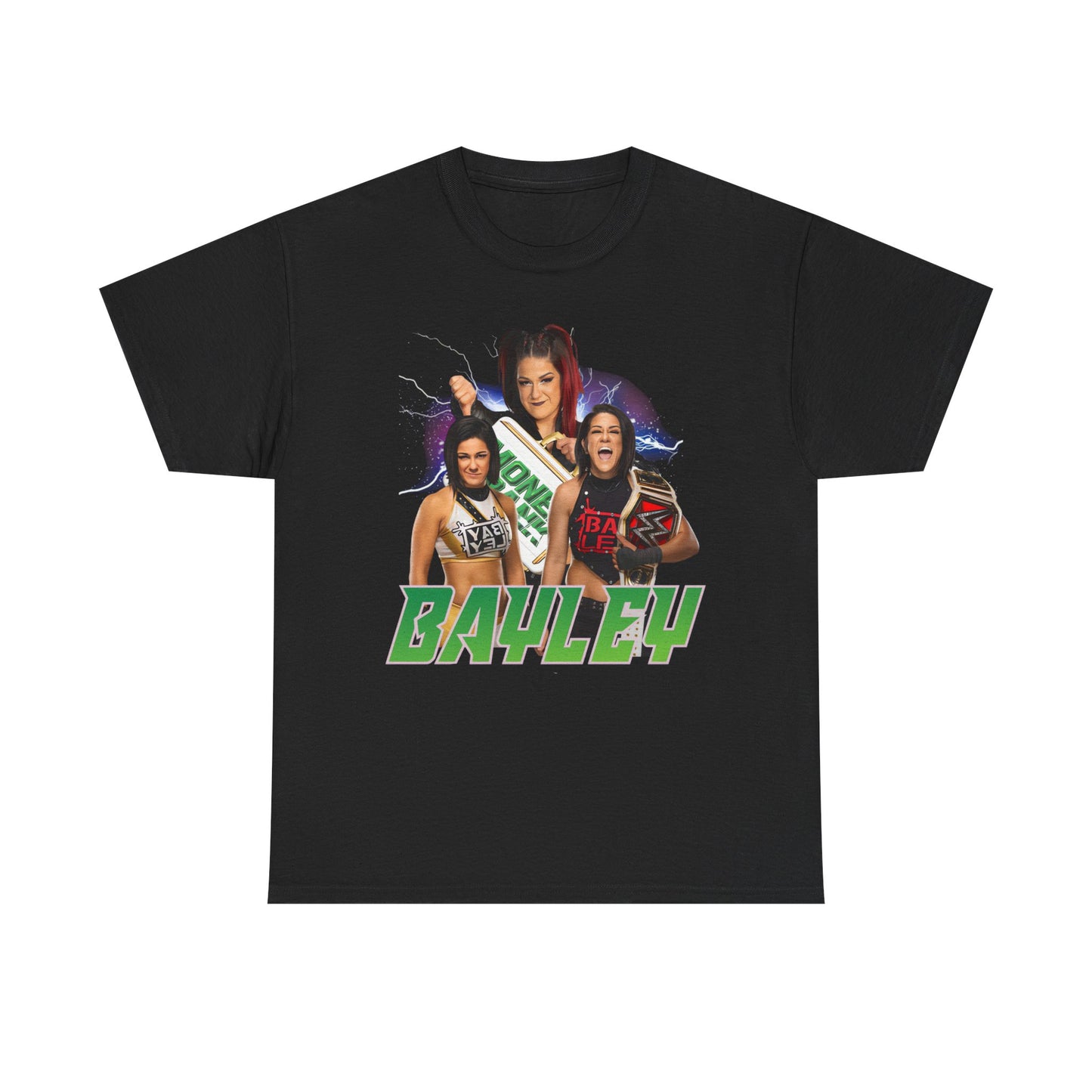Bayley Money in The Bank Three Pose Black T-shirt