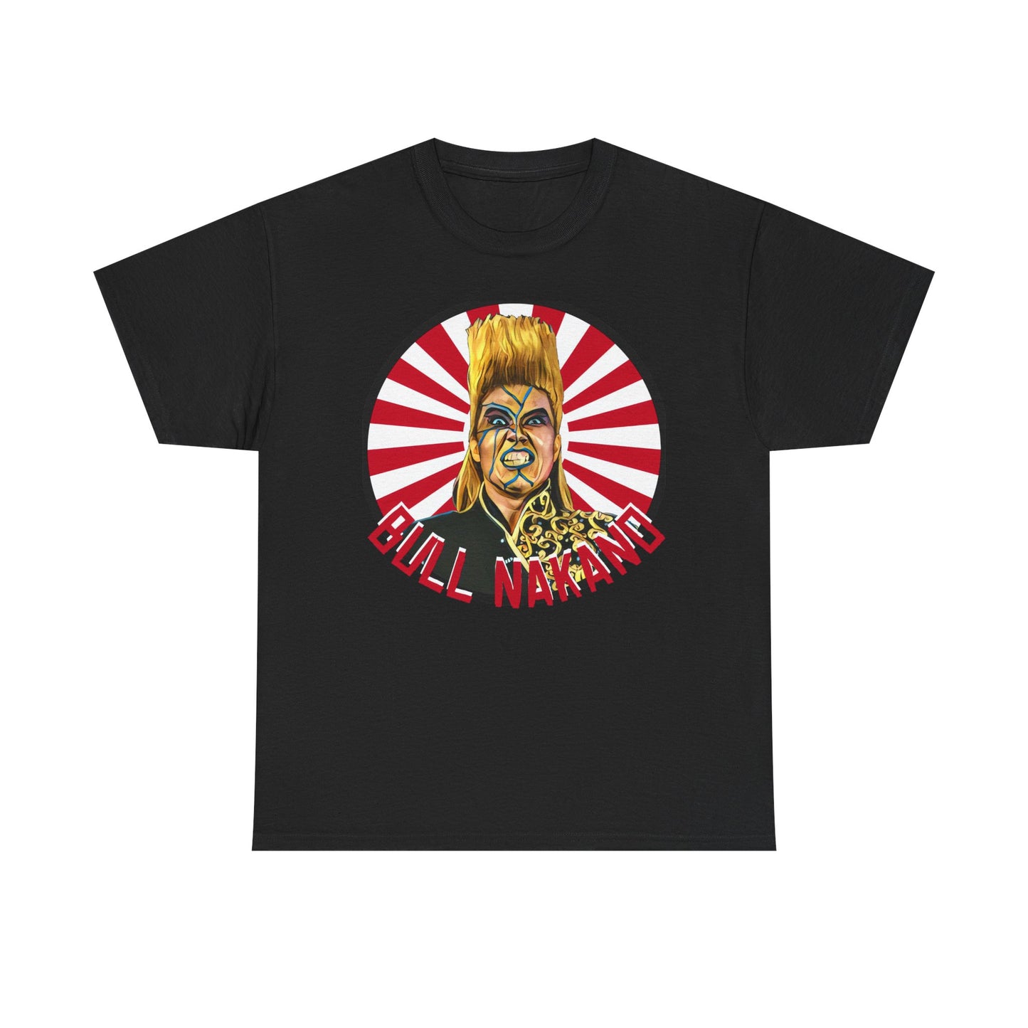 Bull Nakano Red White Stripes Black T-shirt