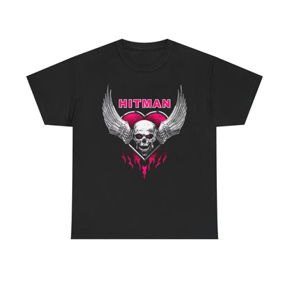 Bret Hart Hitman Winged Skulls Pink Eyes T-shirt