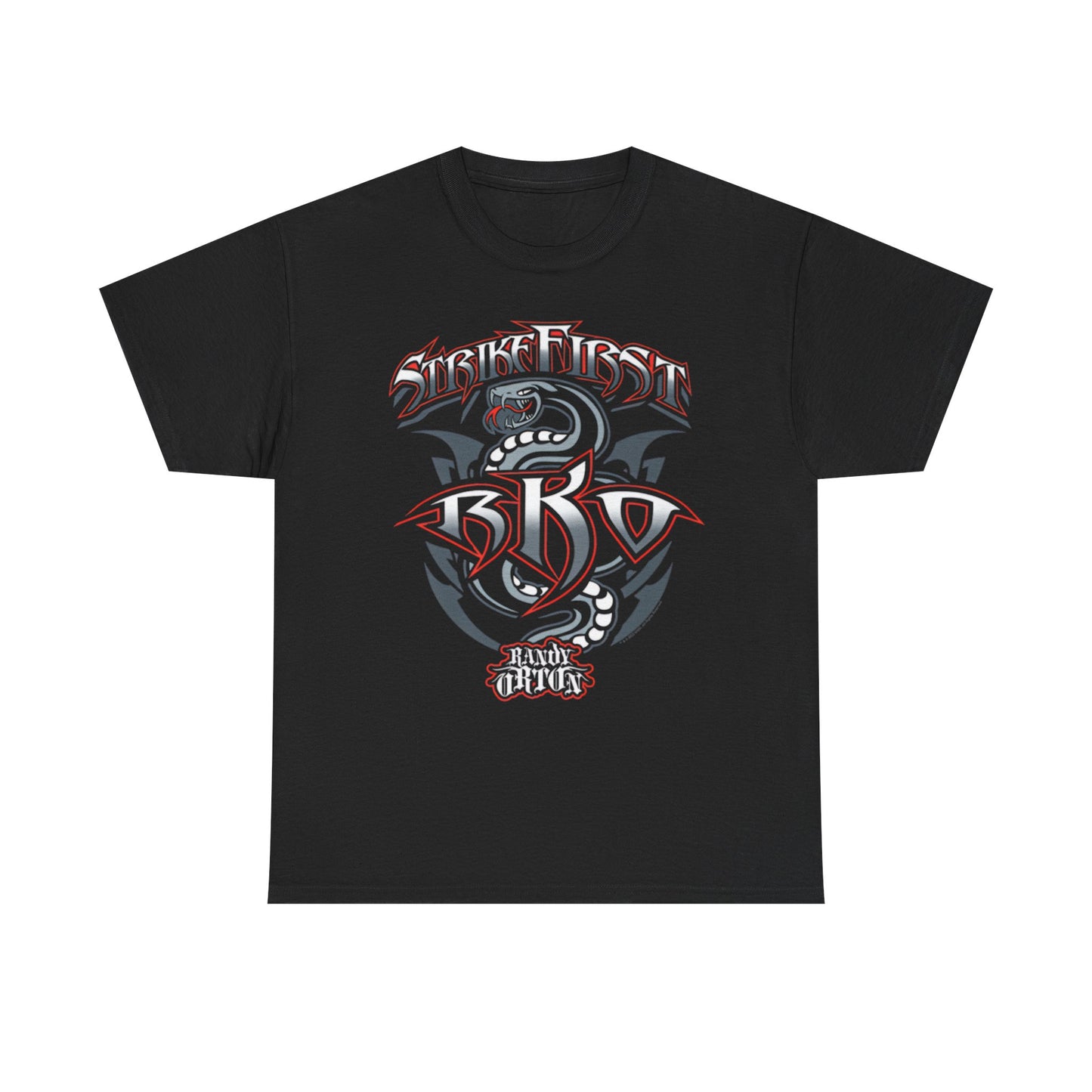 Randy Orton Strike First RKO Logo Black T-shirt