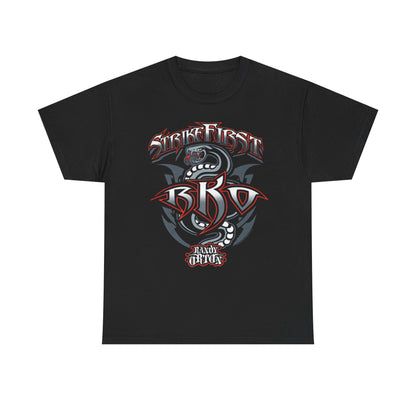 Randy Orton Strike First RKO Logo Black T-shirt