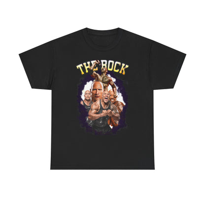 Dwayne The Rock Johnson Five Pose Flex Black WWE T-shirt
