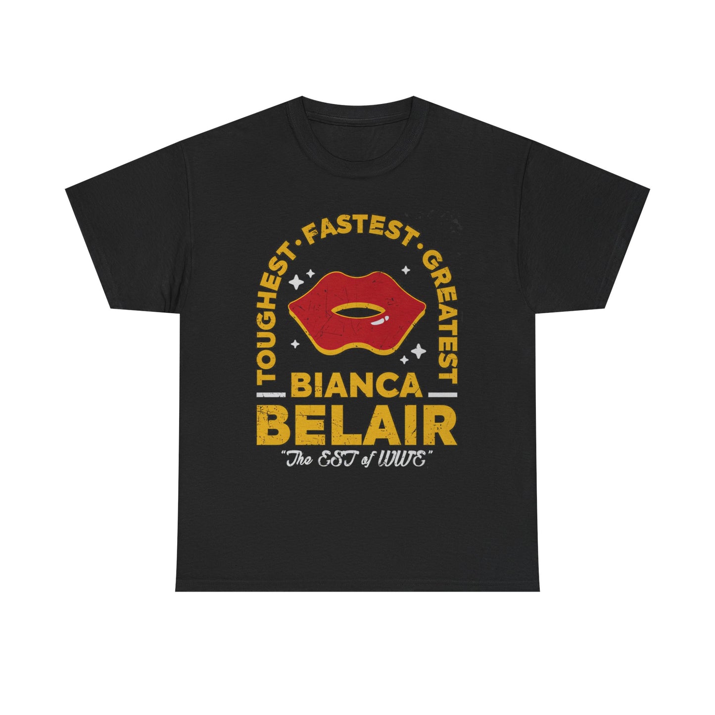 Bianca Belair Red Lips EST Black T-shirt