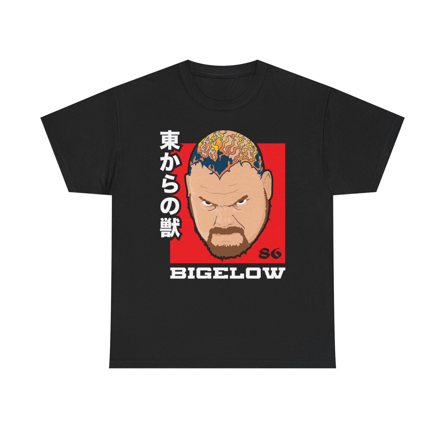 Bam Bam Bigelow Japan Face Black T-shirt