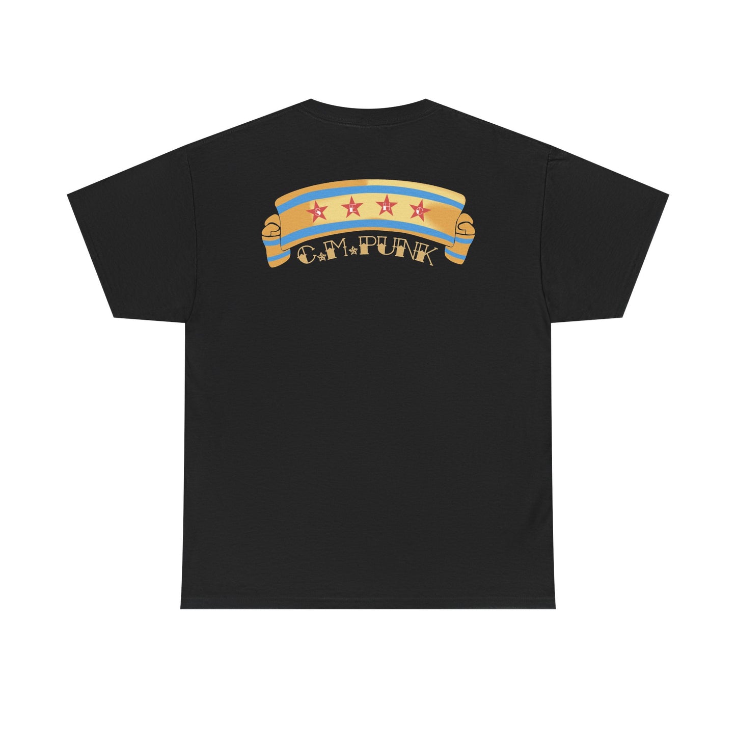 CM Punk Straight Edge Hardcore Luck Black T-shirt