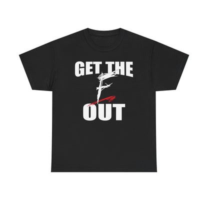 WWF Old Logo Get The F Out Men Black T-shirt