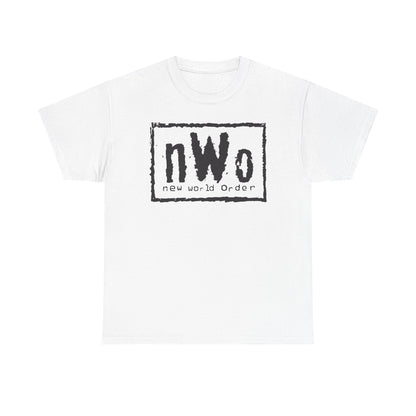 nWo New World Order White WCW T-shirt with Black Logo