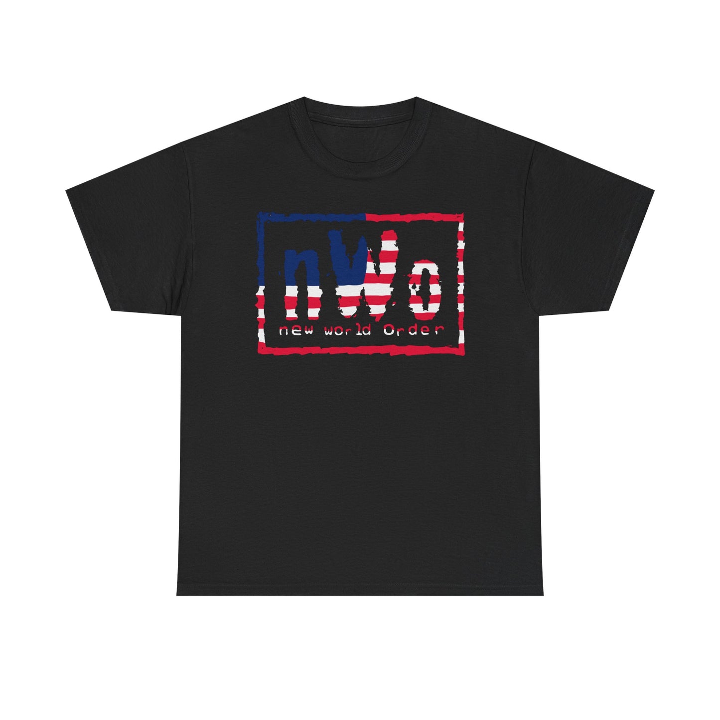nWo New World Order Red White Blue USA Logo T-shirt