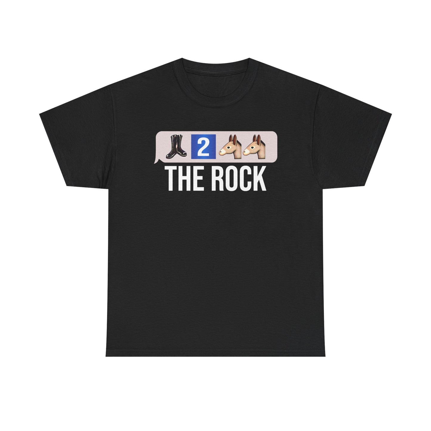 The Rock Boots 2 Asses Emoji Mens T-shirt